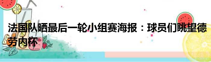 法国队晒最后一轮小组赛海报：球员们眺望德劳内杯