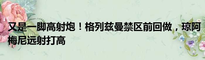 又是一脚高射炮！格列兹曼禁区前回做，琼阿梅尼远射打高