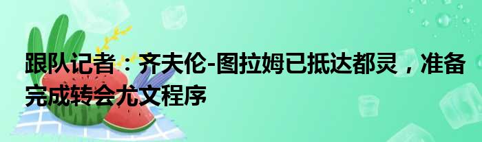 跟队记者：齐夫伦-图拉姆已抵达都灵，准备完成转会尤文程序