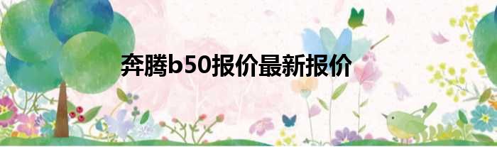 奔腾b50报价最新报价