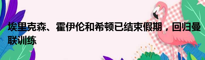 埃里克森、霍伊伦和希顿已结束假期，回归曼联训练