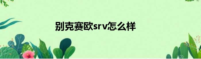 别克赛欧srv怎么样