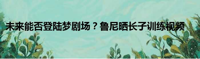 未来能否登陆梦剧场？鲁尼晒长子训练视频