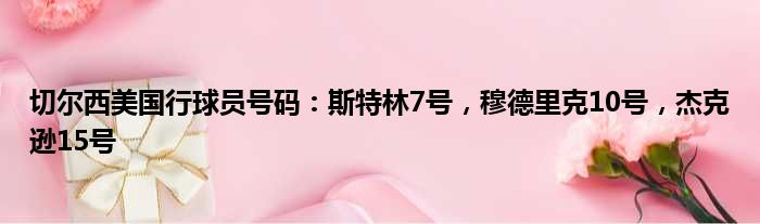 切尔西美国行球员号码：斯特林7号，穆德里克10号，杰克逊15号