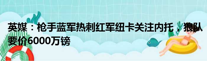 英媒：枪手蓝军热刺红军纽卡关注内托，狼队要价6000万镑