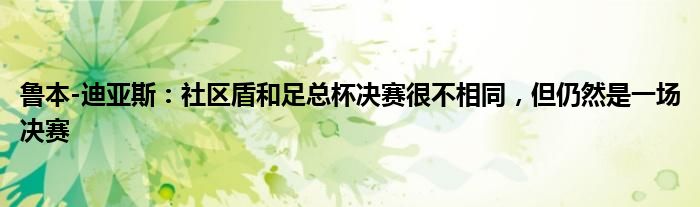 鲁本-迪亚斯：社区盾和足总杯决赛很不相同，但仍然是一场决赛