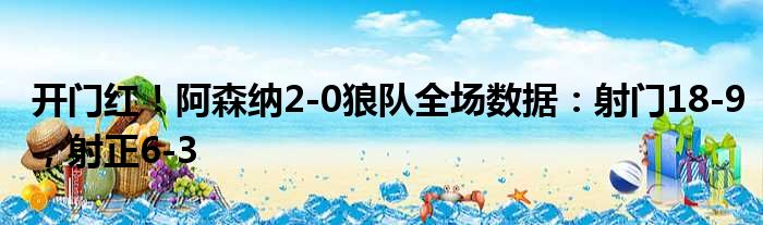 开门红！阿森纳2-0狼队全场数据：射门18-9，射正6-3