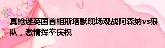 真枪迷英国首相斯塔默现场观战阿森纳vs狼队，激情挥拳庆祝