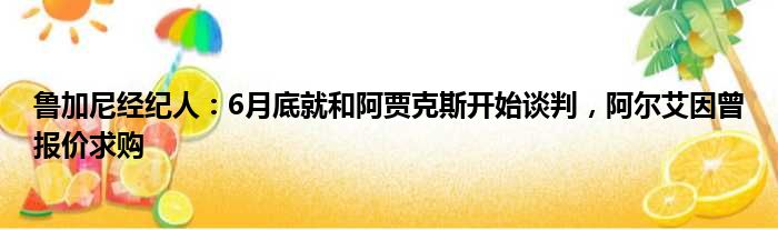 鲁加尼经纪人：6月底就和阿贾克斯开始谈判，阿尔艾因曾报价求购