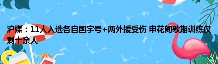 沪媒：11人入选各自国字号+两外援受伤 申花间歇期训练仅剩十余人