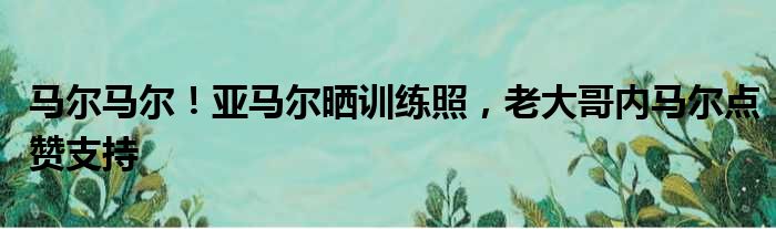 马尔马尔！亚马尔晒训练照，老大哥内马尔点赞支持