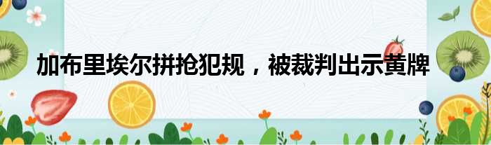 加布里埃尔拼抢犯规，被裁判出示黄牌