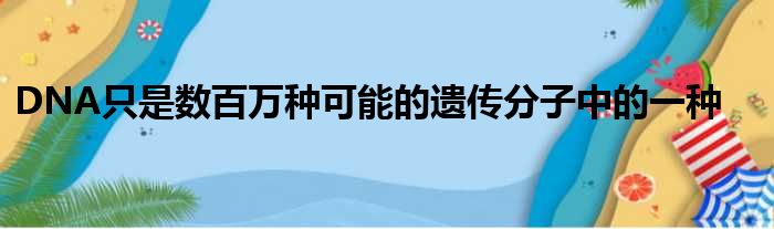 DNA只是数百万种可能的遗传分子中的一种