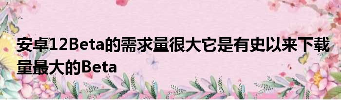 安卓12Beta的需求量很大它是有史以来下载量最大的Beta