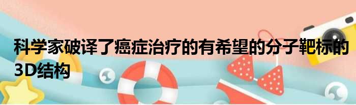 科学家破译了癌症治疗的有希望的分子靶标的3D结构