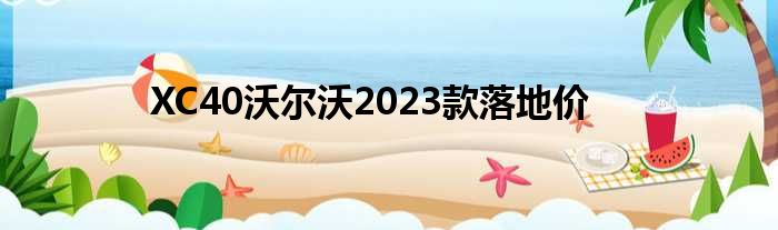 XC40沃尔沃2023款落地价