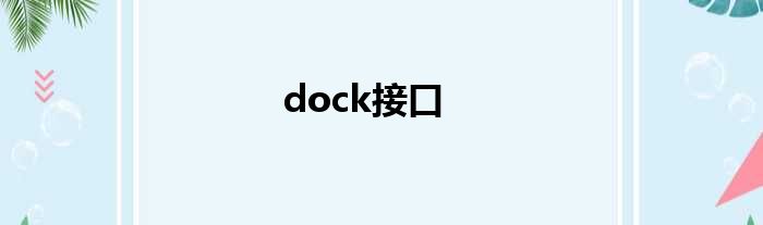 dock接口