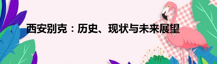 西安别克：历史、现状与未来展望