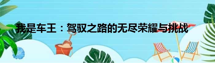 我是车王：驾驭之路的无尽荣耀与挑战