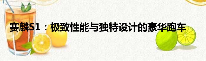 赛麟S1：极致性能与独特设计的豪华跑车