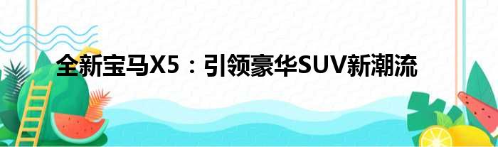 全新宝马X5：引领豪华SUV新潮流